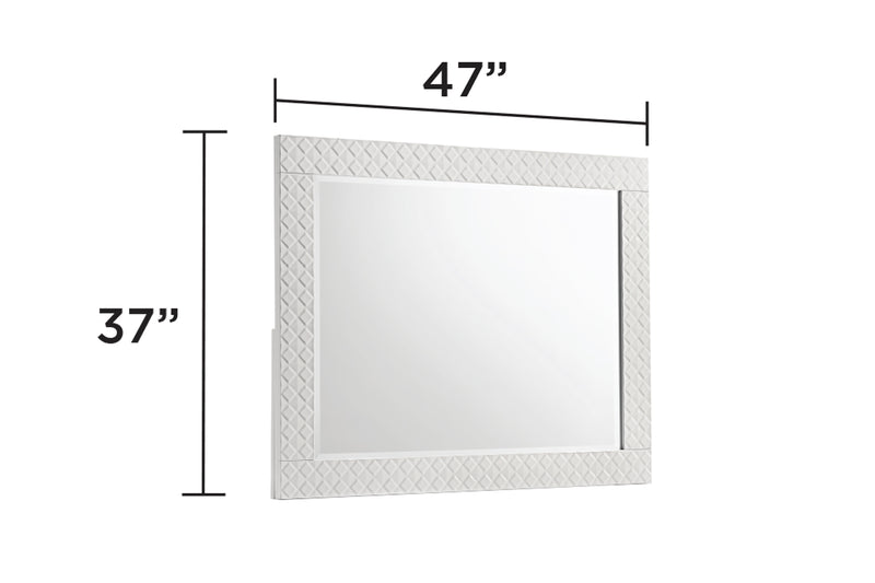 Galaxy Home Blanca White Dresser and Mirror