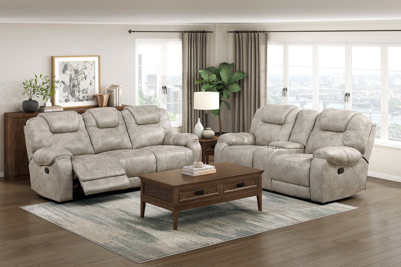Home Elegance Gainesville Brown 2pc Living Room Set