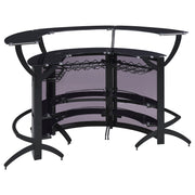 Coaster Furniture Dallas Black 3pc Bar Cabinet