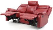 Glory Furniture Ward Pearl Faux Leather Double Reclining Sofa