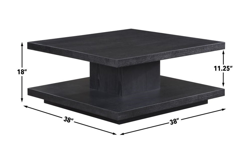 Steve Silver Canyon Black Cocktail Table with Casters
