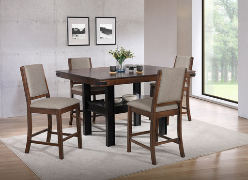 Coaster Furniture Patterson Mango Oak Brown 5pc Counter Height Set