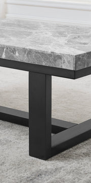 Steve Silver Lucca Gray Marble Top End Table