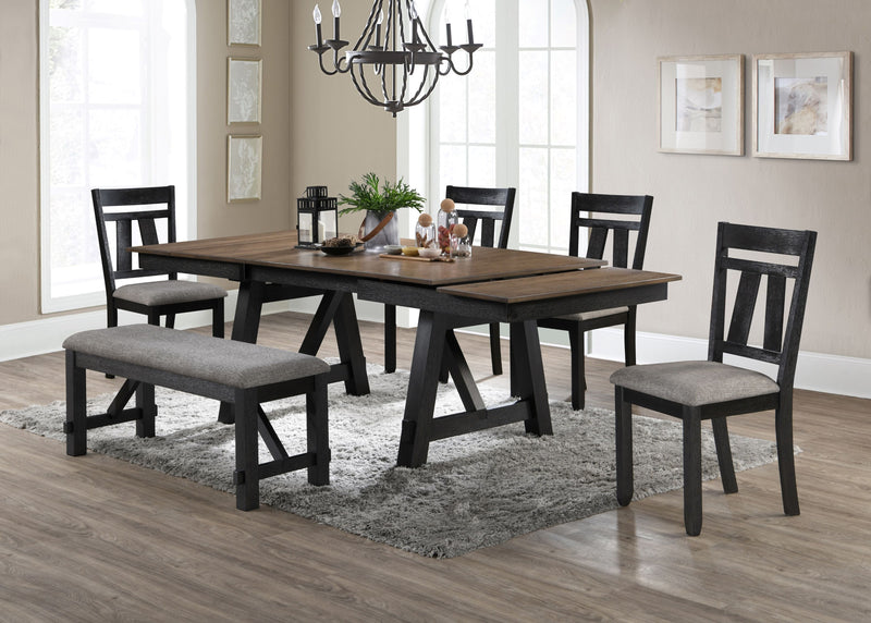 Crown Mark Maribelle Wheat Charcoal Bench