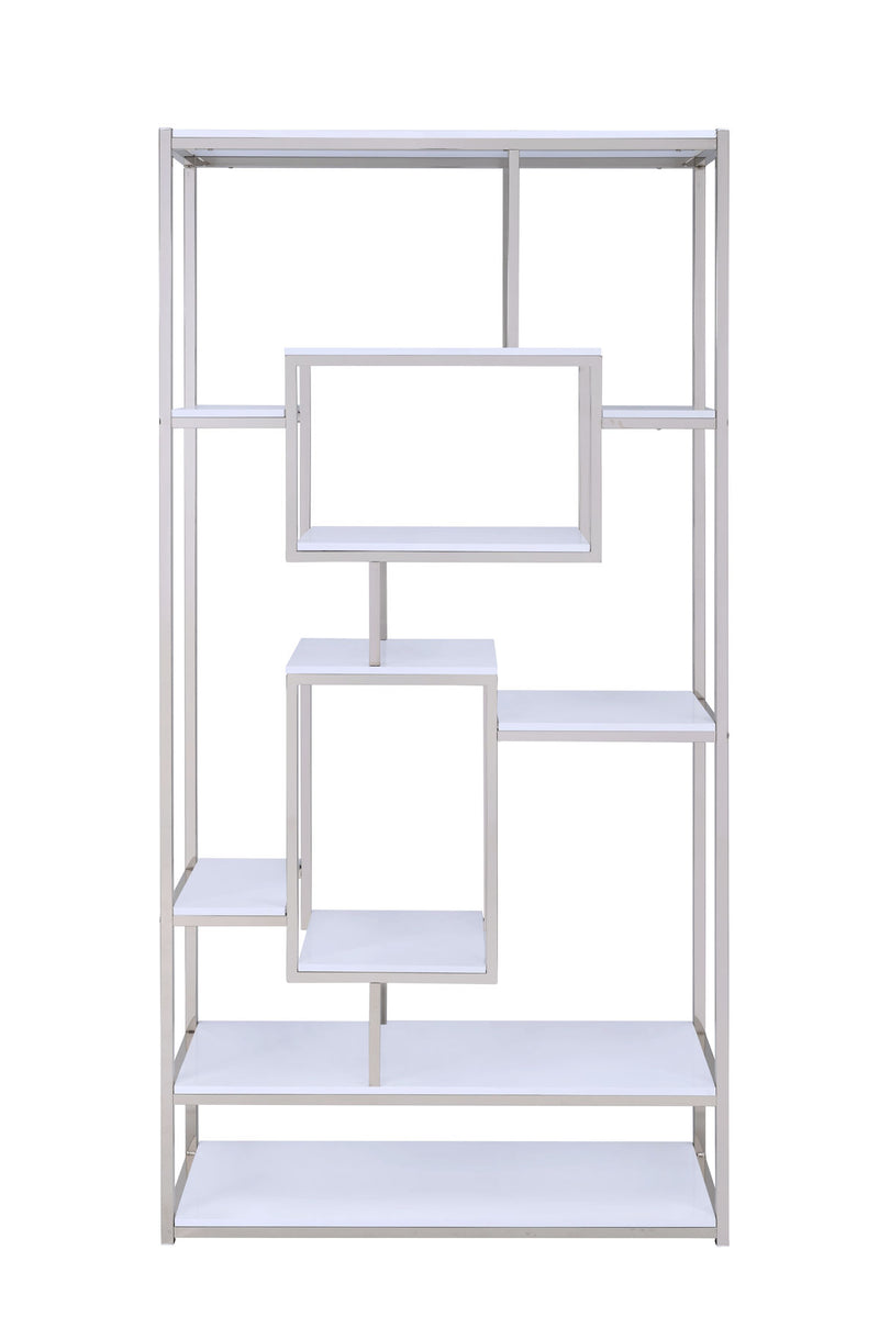 Steve Silver Alize White Bookcase