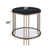 Acme Furniture Abisha Champagne End Table