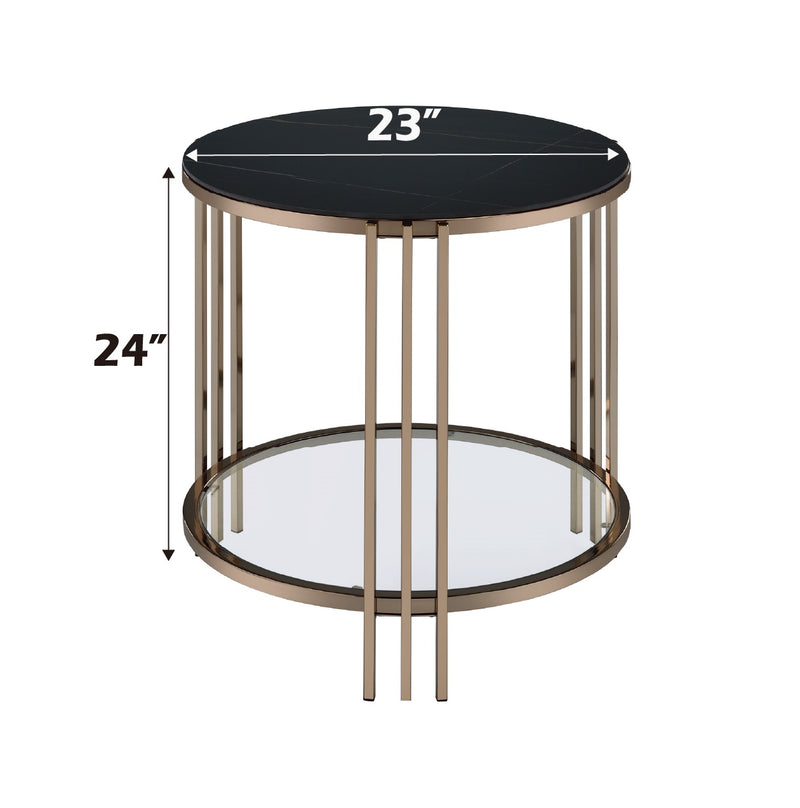 Acme Furniture Abisha Champagne End Table