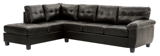 Glory Furniture Gallant Black Faux Leather Sectional