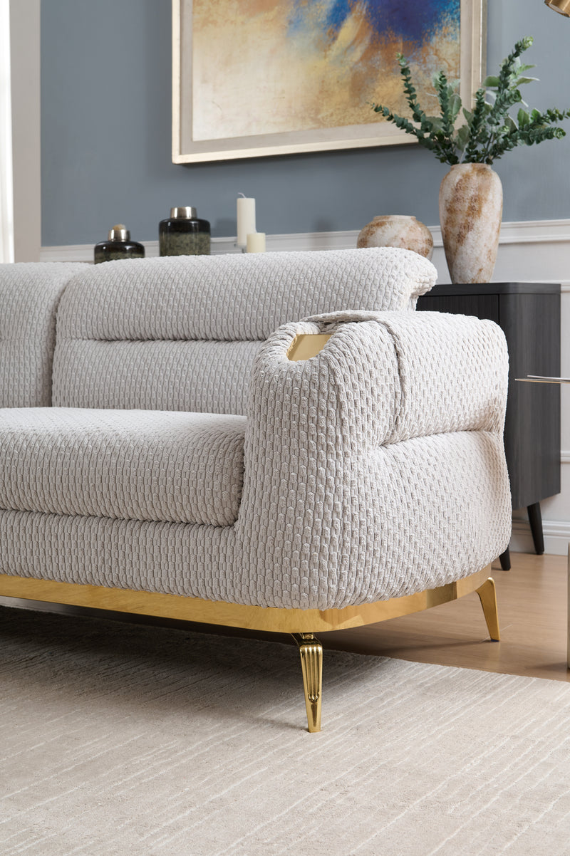 Galaxy Home Zoe Gray 3pc Living Room Set