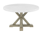 Steve Silver Carena White Round Dining Table
