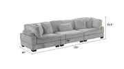 Galaxy Home Bentley Cream Setup 1 Sectional