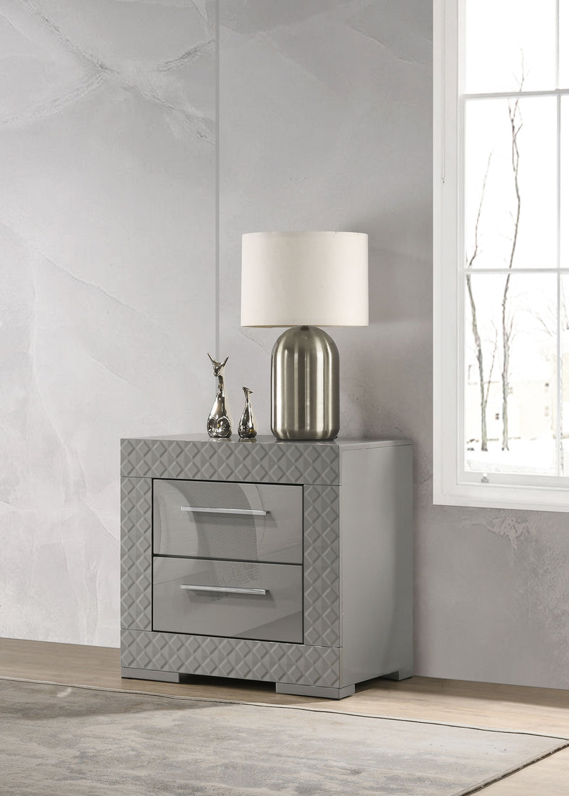 Coaster Furniture Ives White High Gloss Nightstand