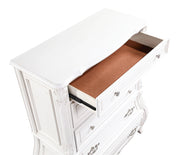Galaxy Home Opulence White 5 Drawer Chest