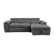 Home Elegance Ferriday Gray Sectional With Chair