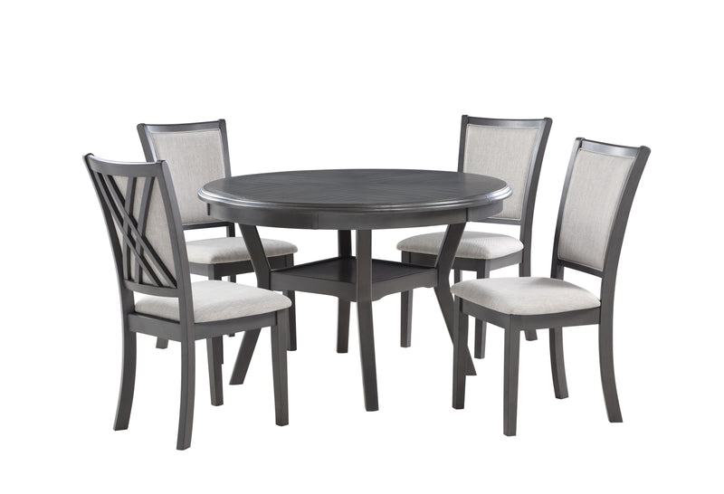 New Classic Furniture Amy Gray 5pc Dining Set