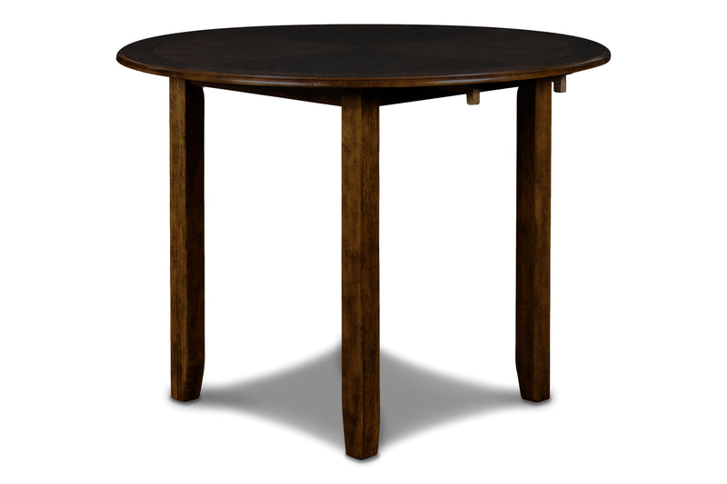 New Classic Furniture Gia Ebony PU 42 Inch 3pc Drop Leaf Dining Set