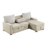 Home Elegance Gallatin Beige 2pc Sectional with Right Chaise