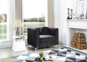 Glory Furniture Delray Ivory Velvet Microsuede Chair