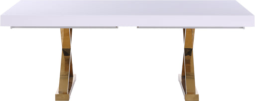 Meridian Furniture Excel White Gold Extendable Dining Table