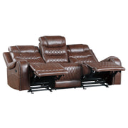 Home Elegance Putnam Brown 2pc Living Room Set