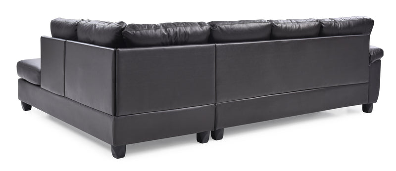 Glory Furniture Gallant Cappuccino Faux Leather Sectional