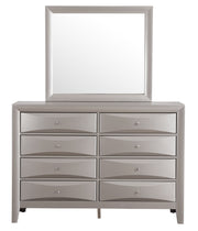 Glory Furniture Marilla Silver Champagne Dresser and Mirror