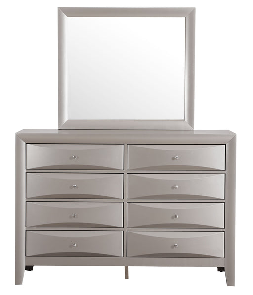 Glory Furniture Marilla Silver Champagne Dresser and Mirror