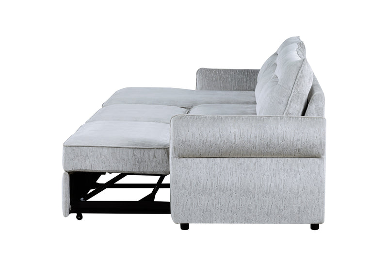 Global Furniture U0301 Grey Pull Out Sofa Bed