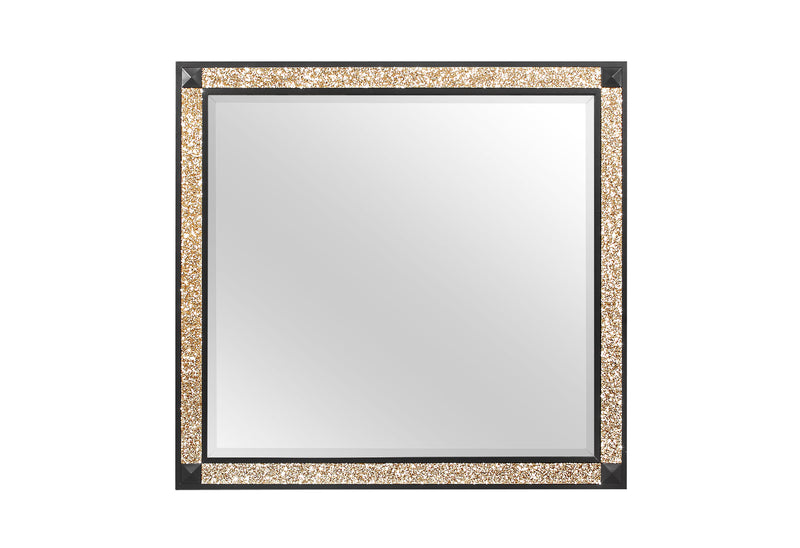 Global Furniture Blake Black Gold Mirror