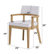 2 Acme Furniture Kasem Gorge Oak Arm Chairs