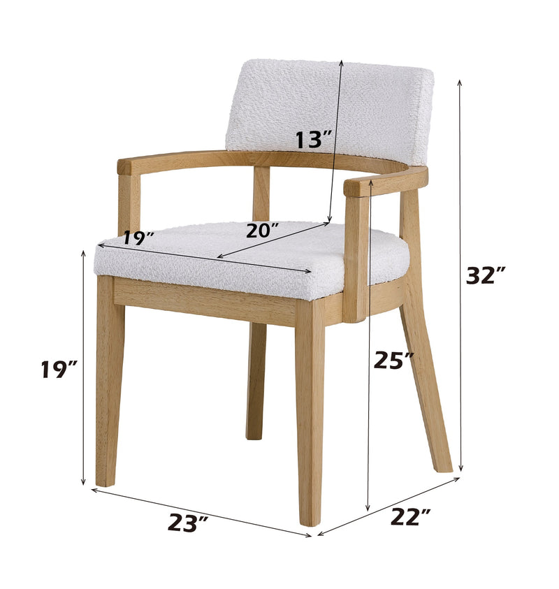 2 Acme Furniture Kasem Gorge Oak Arm Chairs