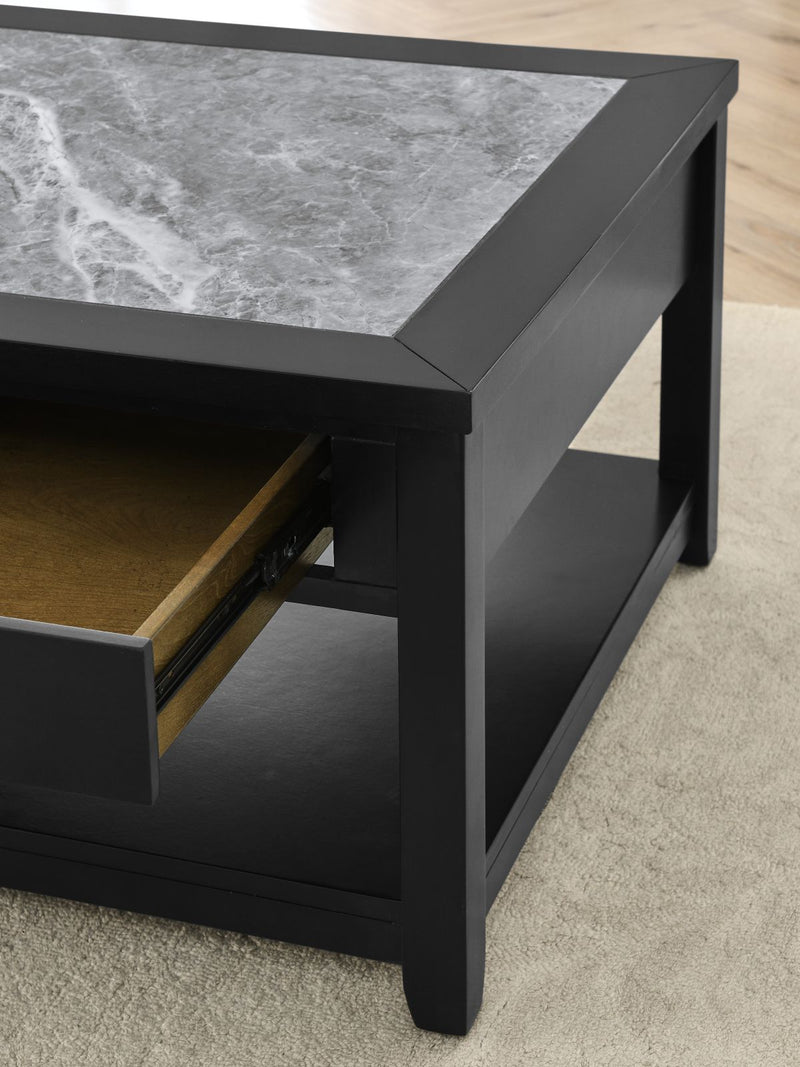 Steve Silver Garvine Black Gray Coffee Table