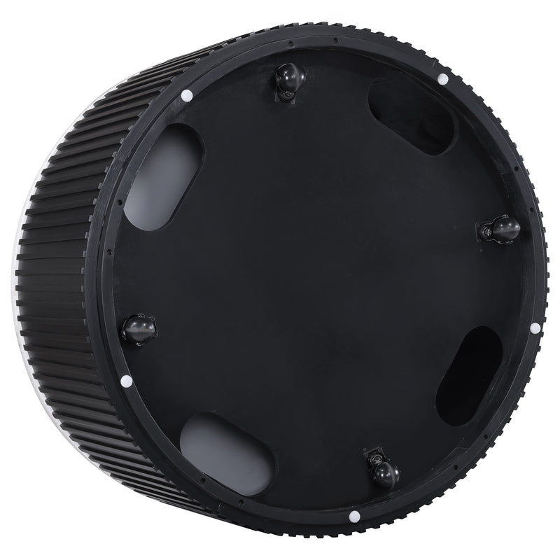 Steve Silver Colvin Black White Marble Coffee Table with Casters