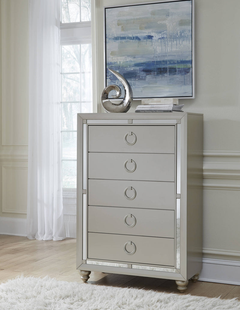 Global Furniture Riley Silver Drawer Chest