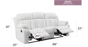 Glory Furniture Daria White Reclining Sofa