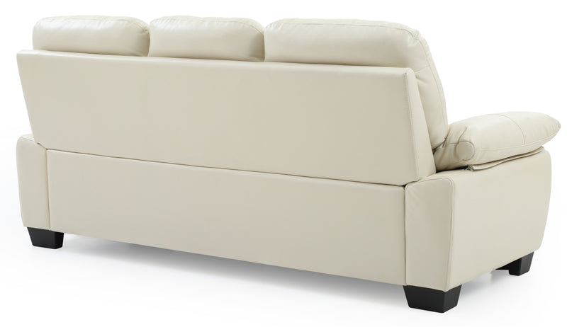 Glory Furniture Marta Gray Faux Leather Sofa