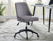 Steve Silver Kinsley Gray Swivel Upholstered Desk Chair