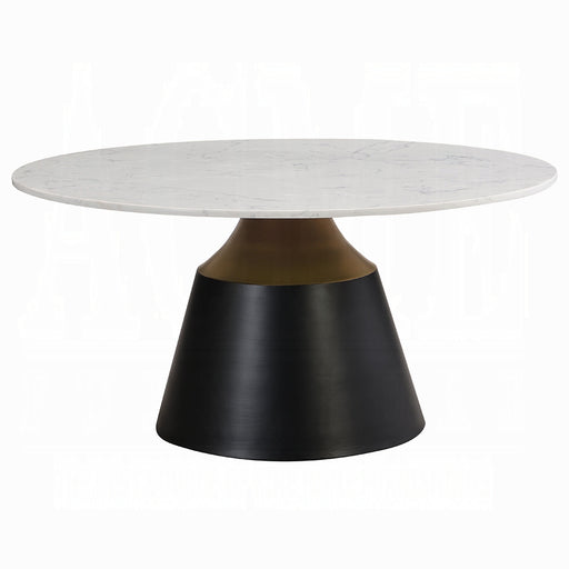 Acme Furniture Jaramillo White Natural Black 3pc Coffee Table Set