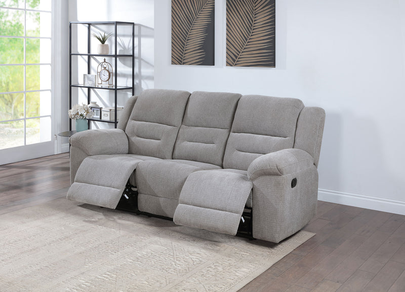 Coaster Furniture Gilson Grey Reclining Sofa