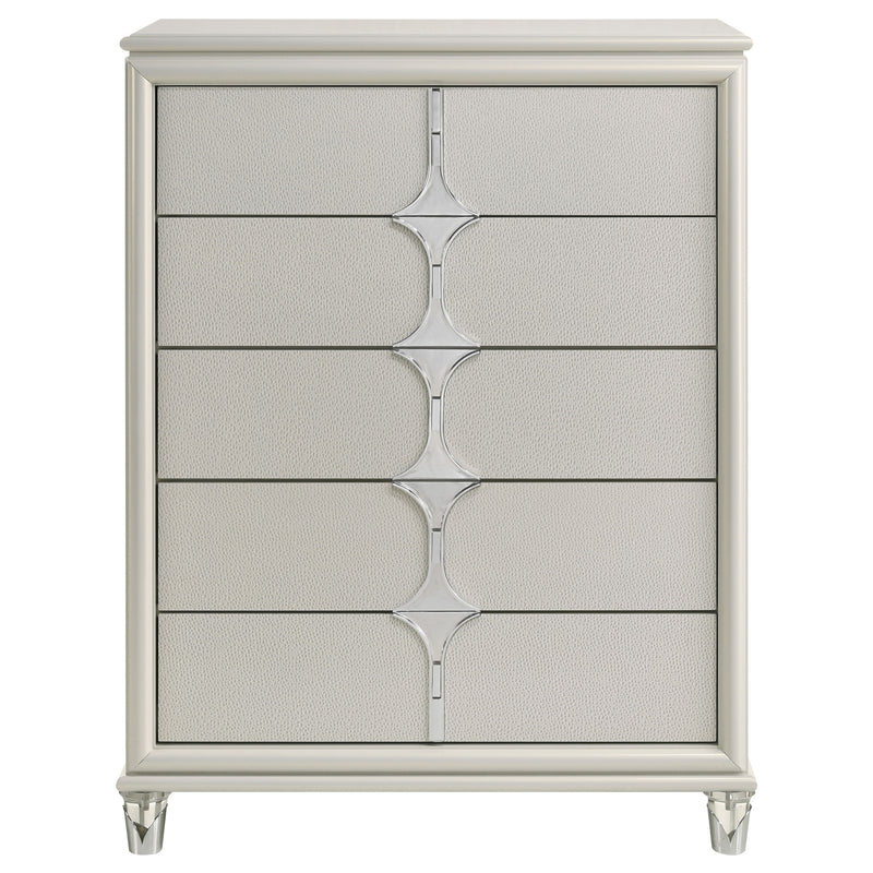 Coaster Furniture Olivia White 5 Drawer Chest