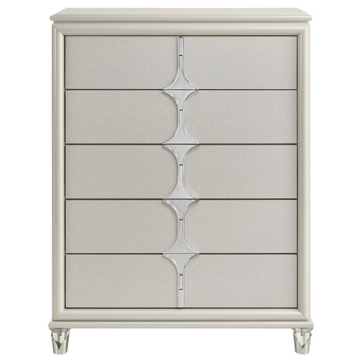 Coaster Furniture Olivia White 5 Drawer Chest