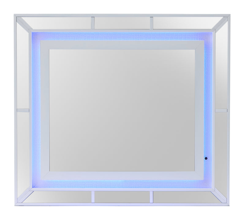 Glory Furniture Hollywood Hills Silver Champagne LED Mirror