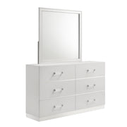New Classic Furniture Europa White Dresser and Mirror