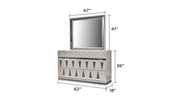 Galaxy Home Lavita River Sand Gray Dresser And Mirror