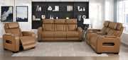 Home Elegance Fairway Brown Power 3pc Living Room Set