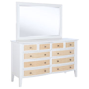 Coaster Furniture Bexhill White Dresser and Mirror
