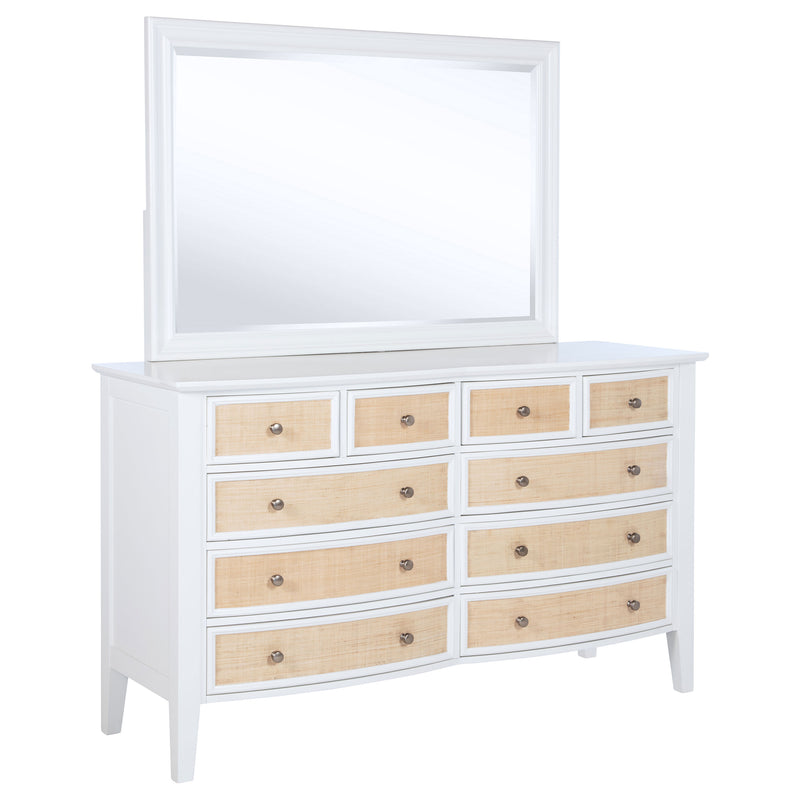 Coaster Furniture Bexhill White Dresser and Mirror