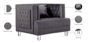 Meridian Furniture Lucas Black Velvet Chair