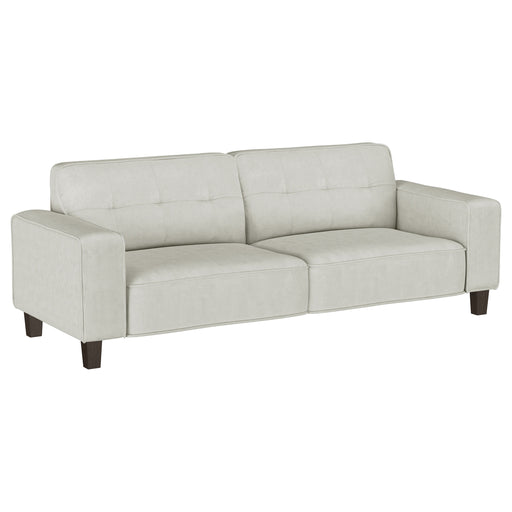 Coaster Furniture Deerhurst Greige Beige Grey Tufted Sofa