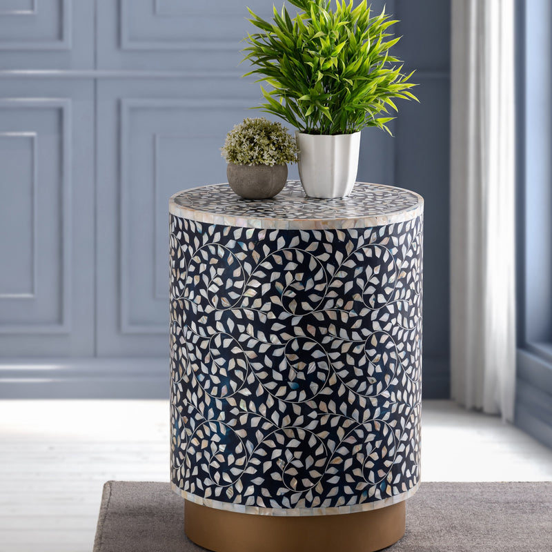 Galaxy Home Luxe Blue End Table